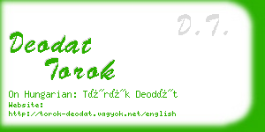 deodat torok business card